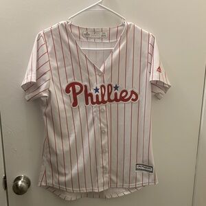 Majestic Phillies Kids Jersey - Red and White